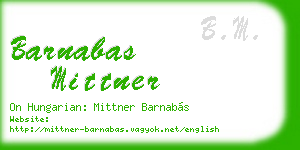 barnabas mittner business card